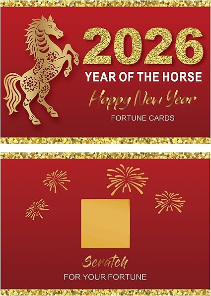 Black Myth Zhong Kui : Fête du Nouvel An chinois captive 2026 9 81JQPRpht8L. AC SX425 Ellzk 30 Count Chinese New Year 2026 Scratch Off Fortune Party Game Cards - Year of The Horse Decorations & Favors for Lunar New Years Celebration Office Party