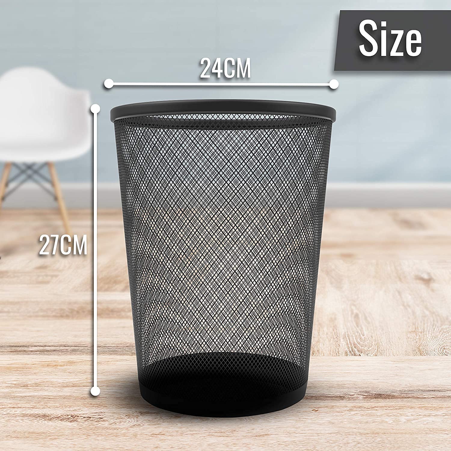 Avlash ® Circular Mesh Waste Bin , Lightweight Waste Basket Garbage Can