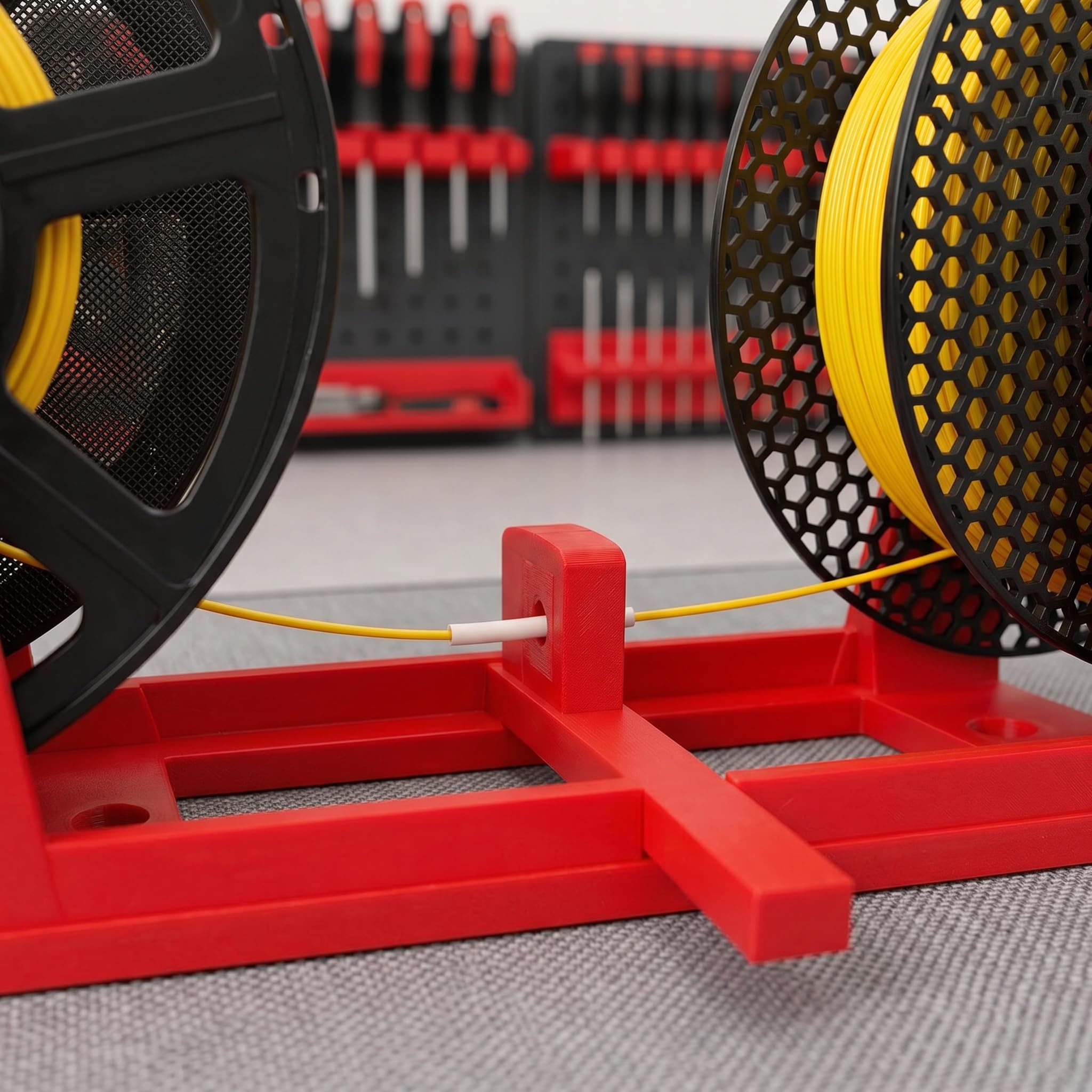 Ręczny nawijacz filamentu do druku 3d, z szpulą 1 kg, owijanie płynem, podwójna struktura szpuli, do materiałów eksploatacyjnych do drukowania 3D, nici lutowniczych i nici do szycia