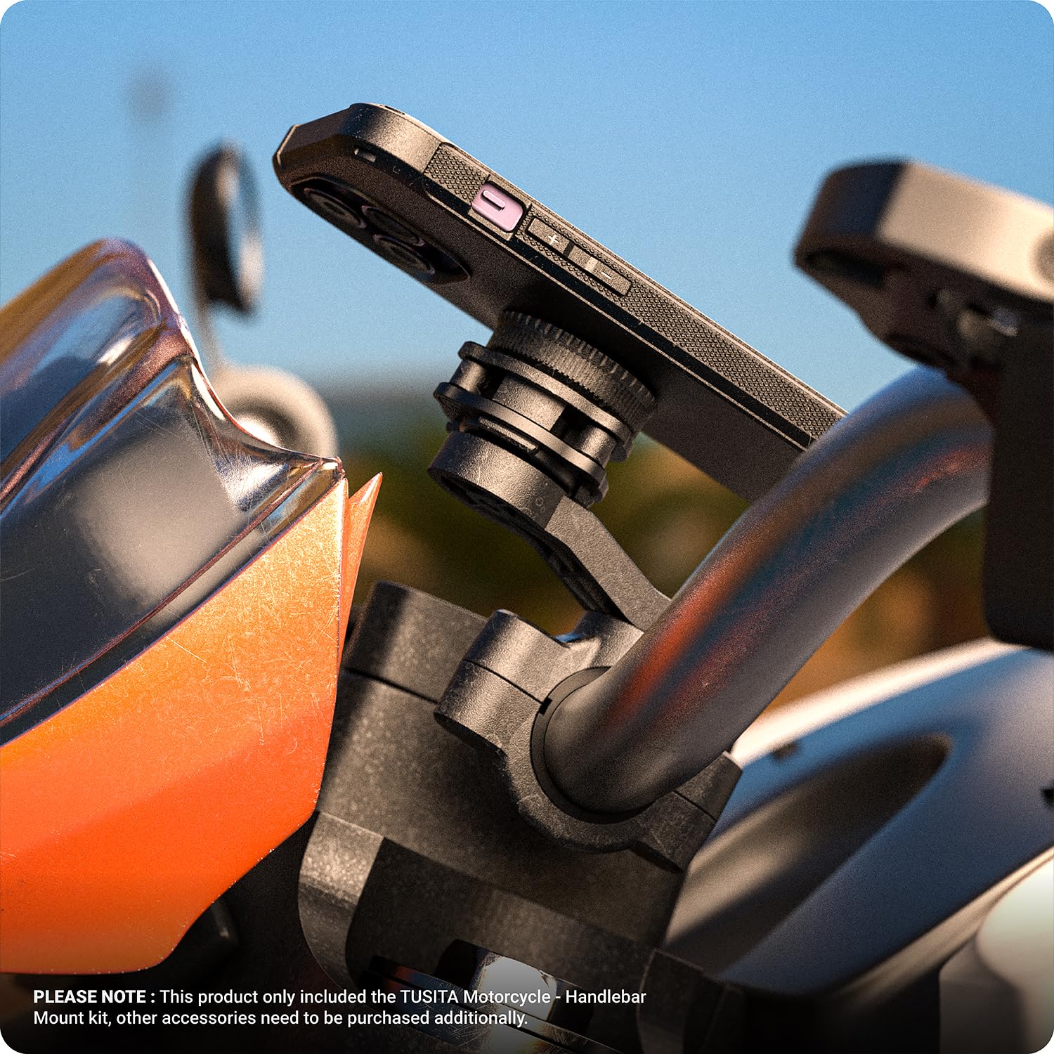 TUSITA Supporto per Telefono da Moto Compatibile con Quad Lock Smartphone Custodia