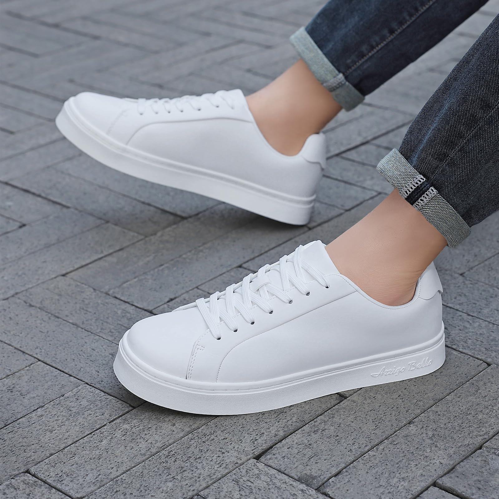 Uomo Sneakers Casual Scarpe in Pelle Scarpe da Ginnastica Passeggio Skateboard Business EU41-46