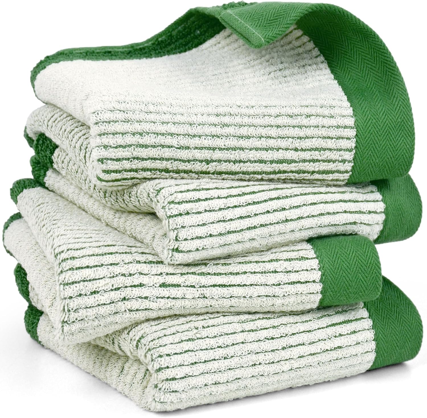 Cleanbear Green Hand Towels for Bathroom, Hand Towel Set of