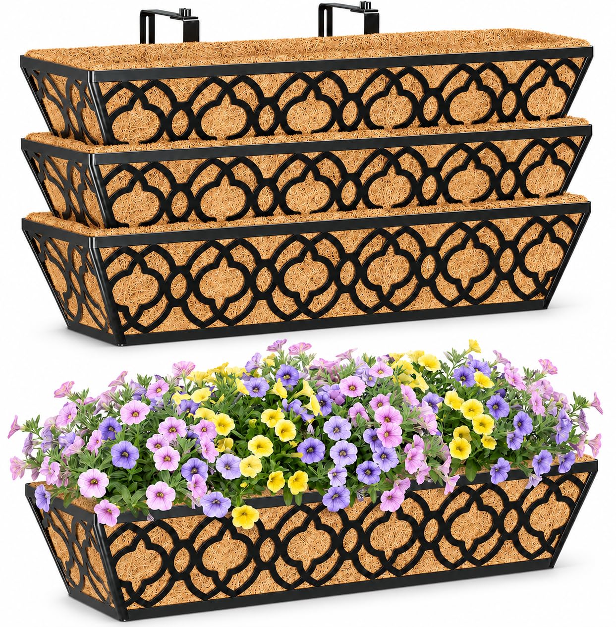 Y&M 4-Pack Railing Planter
