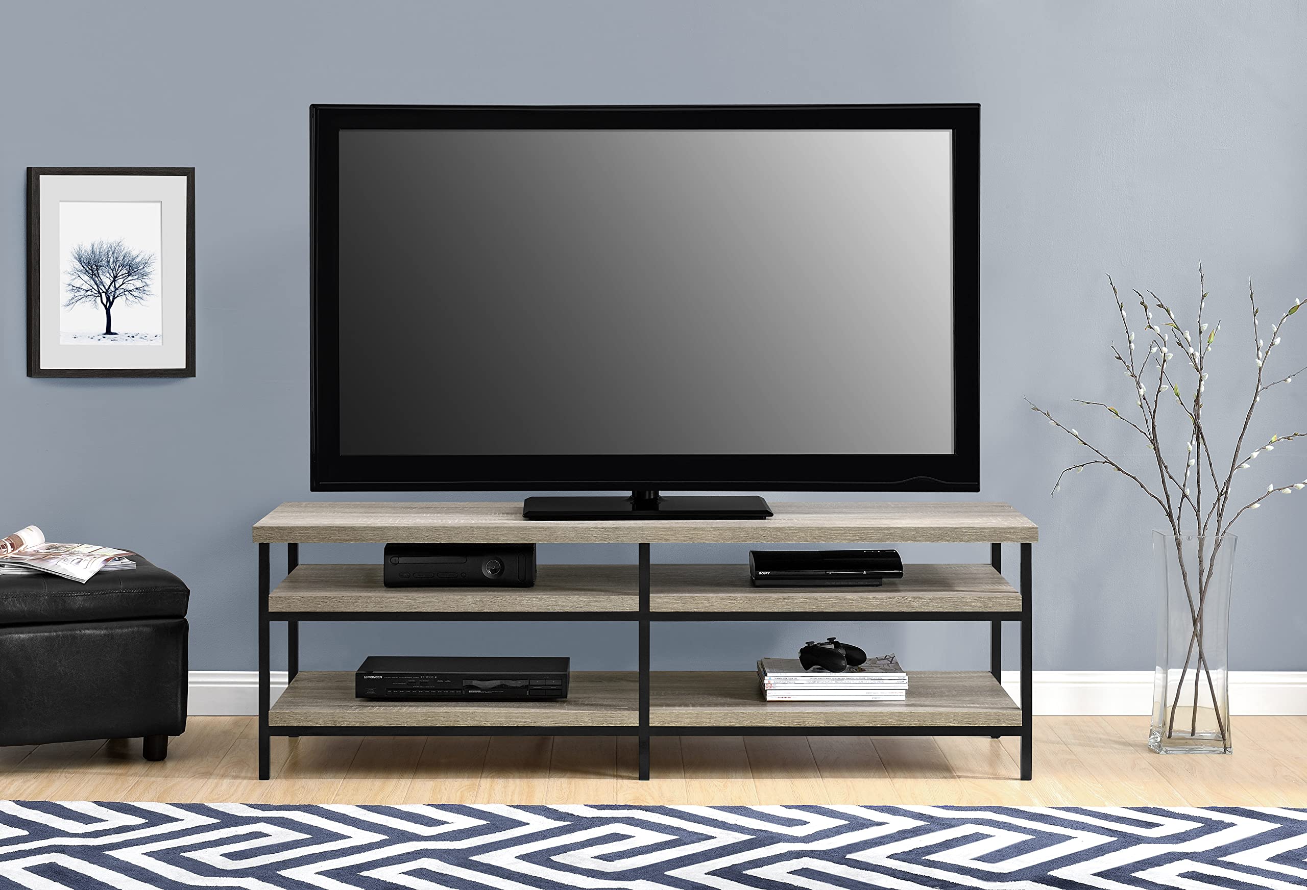 B&Q -  Home Elmwood Tv-Stand Distressed Grey Oak