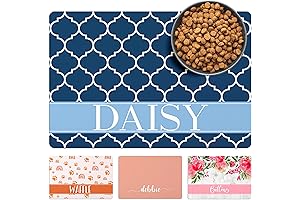 Personalized Dog Food Mat: Protect Floors, Express Your Love