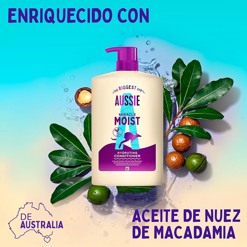 Thumbnail 3 de Aussie Miracle Moist Acondicionador 1000ml vegano