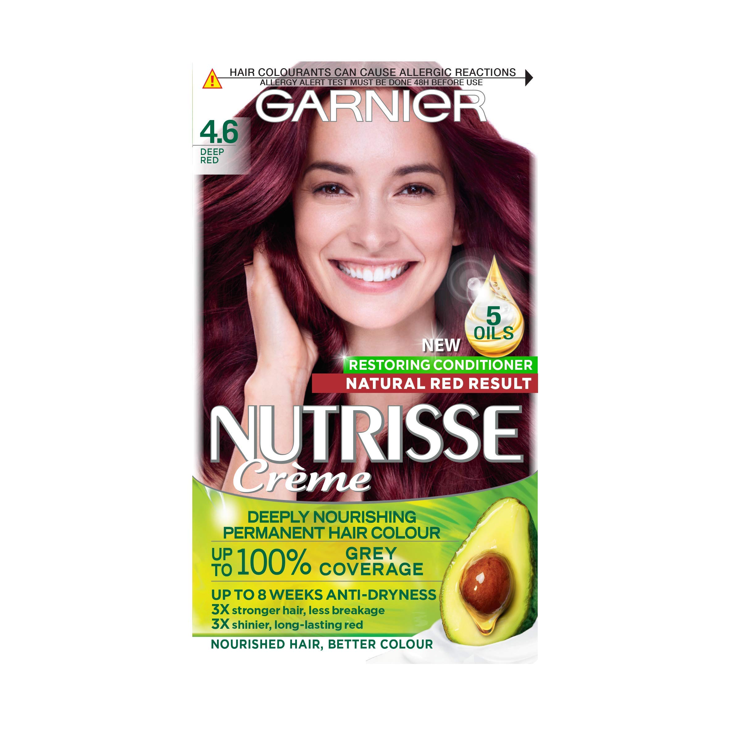 Buy Garnier Nutrisse Red Hair Dye Permanent, Up to 100 Percent Grey