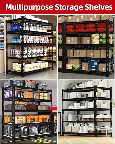 Miniatura 7 de PrimeZone Estantes de almacenamiento de garaje resistentes, 48 pulgadas de ancho x 24 pulgadas de profundidad x 72 pulgadas de alto, estantes