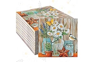 Summer Daisies Paper Napkins - 80Pcs of Rustic Table Decor for Any Occasion