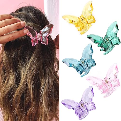 Miniatura 8 de Pinzas para el cabello de mariposa para el cabello, pinzas de mariposa de concha de tortuga, pinzas de mandíbula de 2.3 pulgadas, hermosos