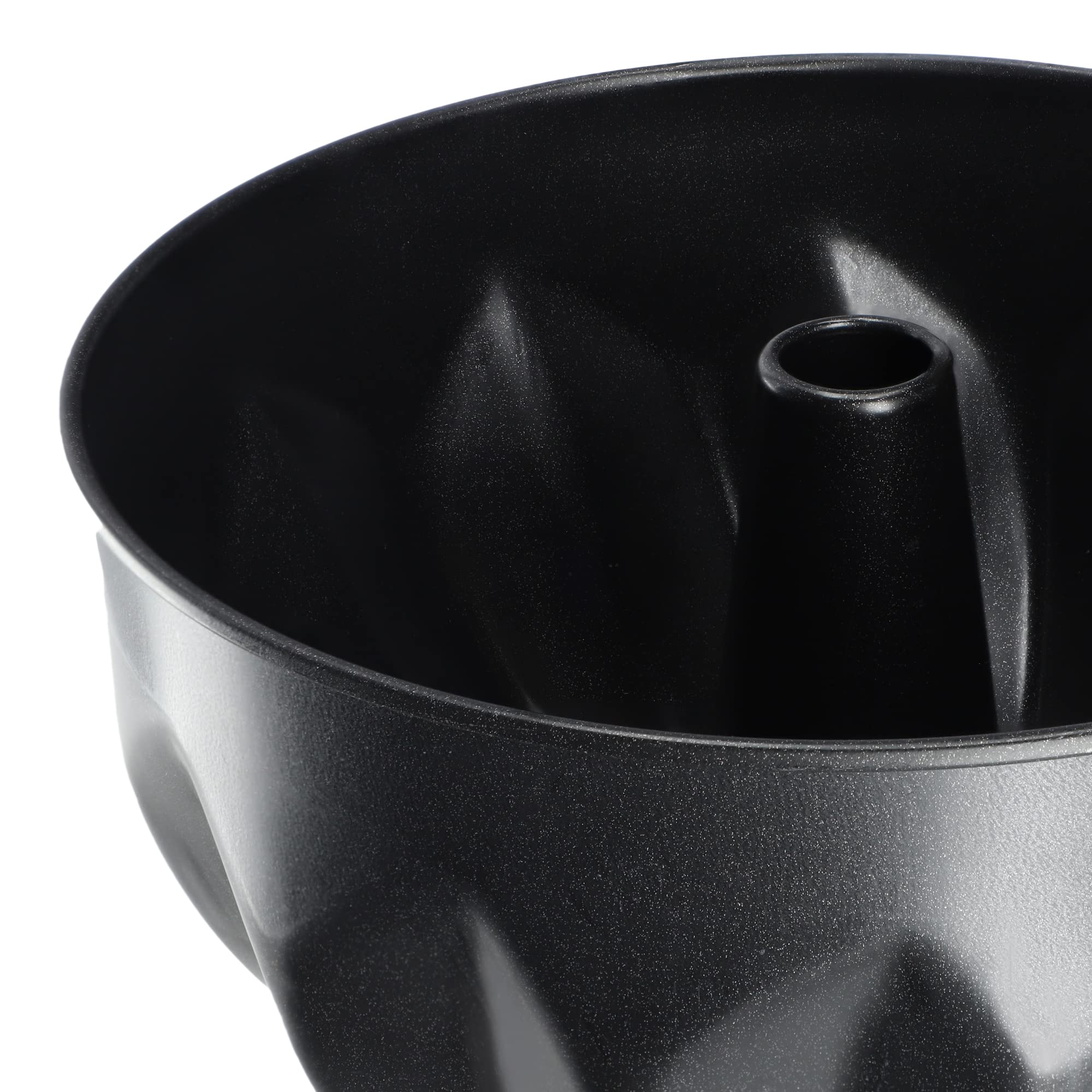 KADAX Stampo per ciambella, in lamiera con rivestimento antiaderente, in 2 diverse misure, forma rotonda, distribuzione uniforme del calore (diametro 16,5 cm con foro)