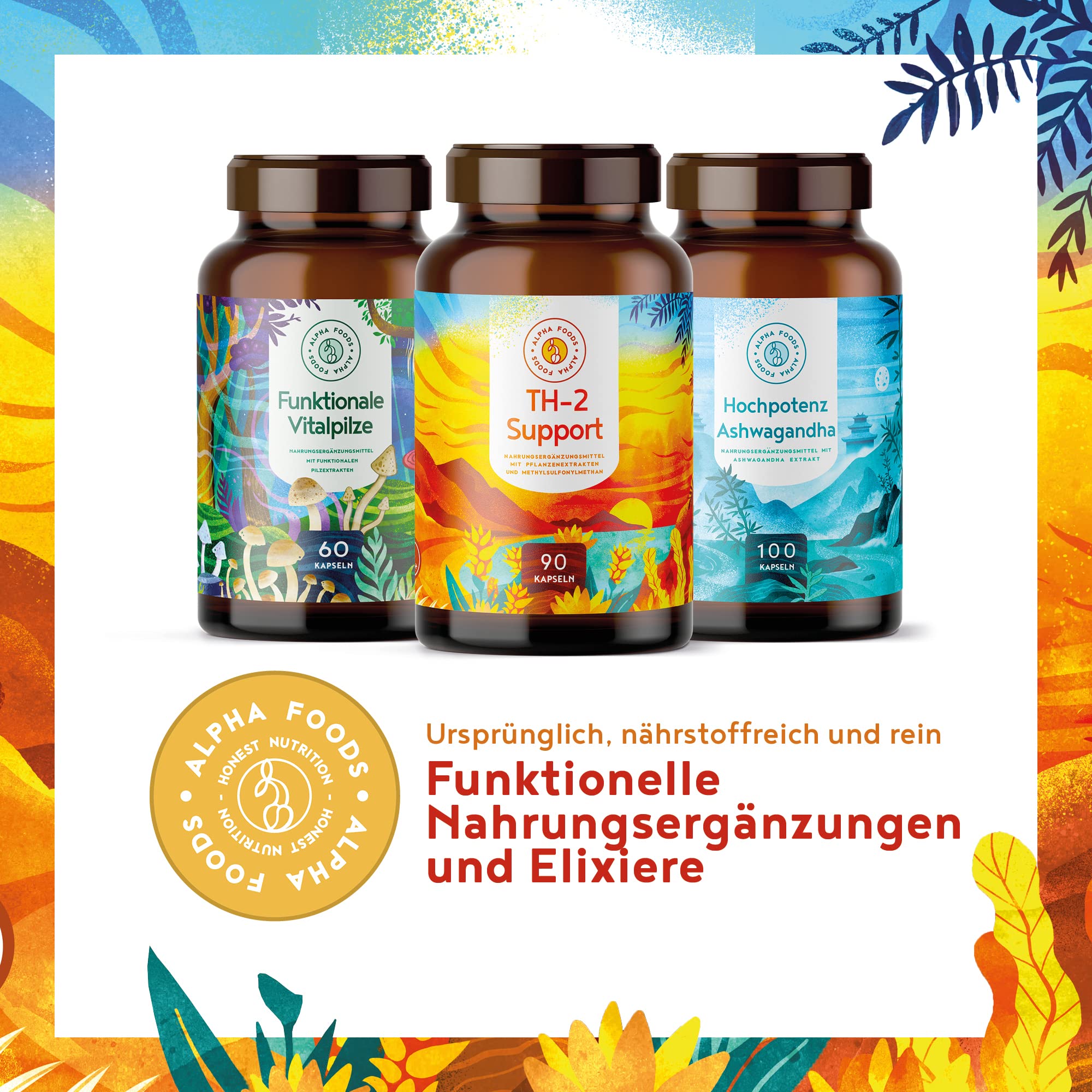 Alpha Foods Kurkuma Extrakt + MSM (Schwefel) - 90 Kapseln - 95% Curcumin Anteil des Kurkumaextrakts - mit Spirulina, Weihrauch, Zimt, Ingwer und Pfeffer Extrakt - synergetische Wirkstoffe