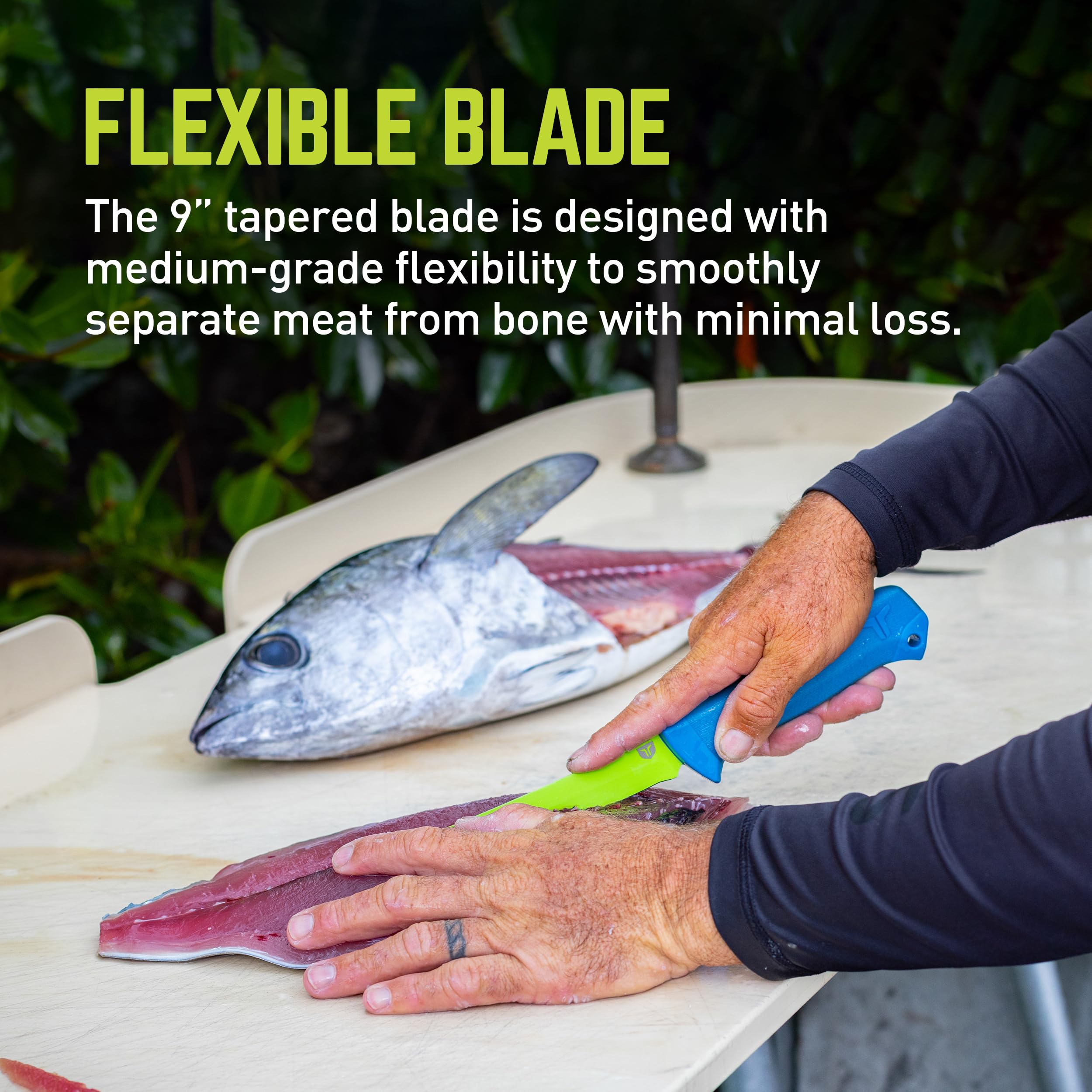 SYK Fillet Knife, Medium Flex, Hollow Ground Blade