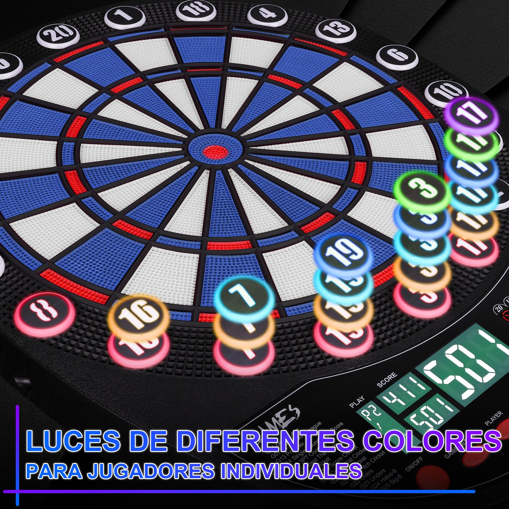 Diana electrónica profesional 34 juegos 354 variantes 3 idiomas alemán inglés francés