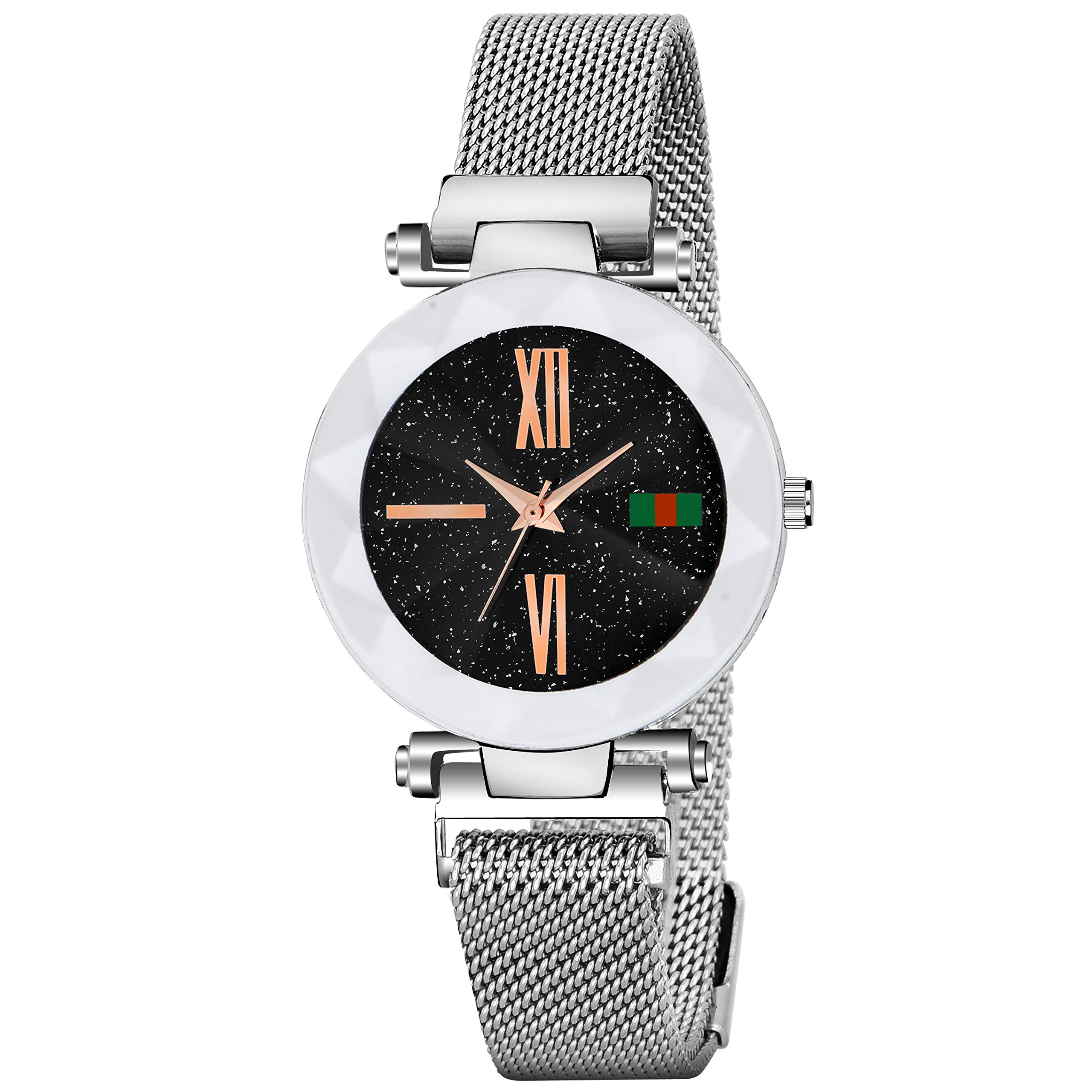 Niyati Nx Roaman Digit Magnet Buckle Starry Sky Quartz Watches for Girls Fashion Mysterious Silver Lady Analog Analog Watch - for Girls (B08372BNBP) Amazon Price History, Amazon Price Tracker