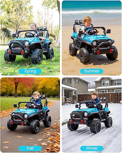 Miniatura 5 de Carros Eléctricos para Niños, 24 V - Juguetes para niños grandes, auto eléctrico para almacenamiento en cama de camión, juguete para niños y niñas a