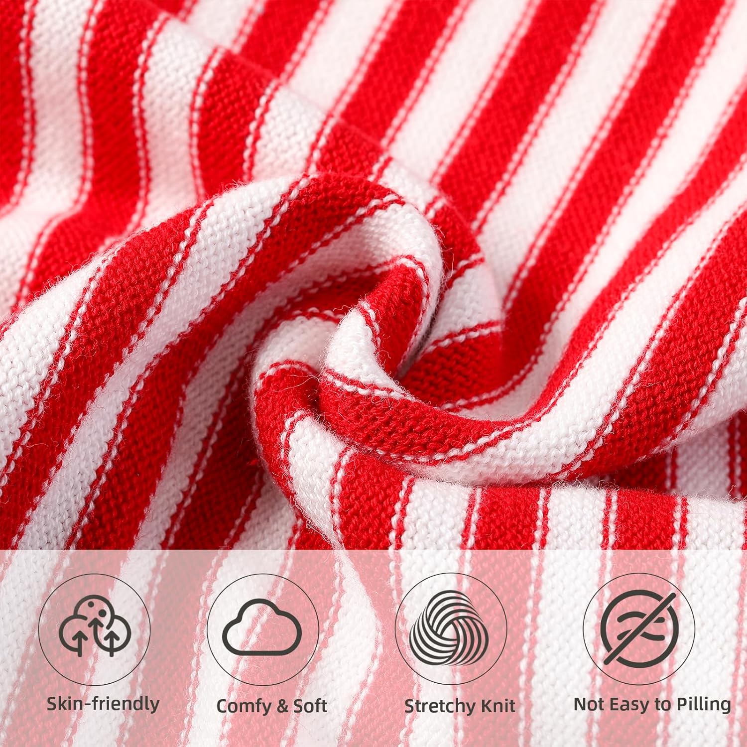 Girl's Striped Cardigan Toddler Long Sleeve Crewneck Knit Shrug Cardigans Sweater Outwear Tops - Image 4