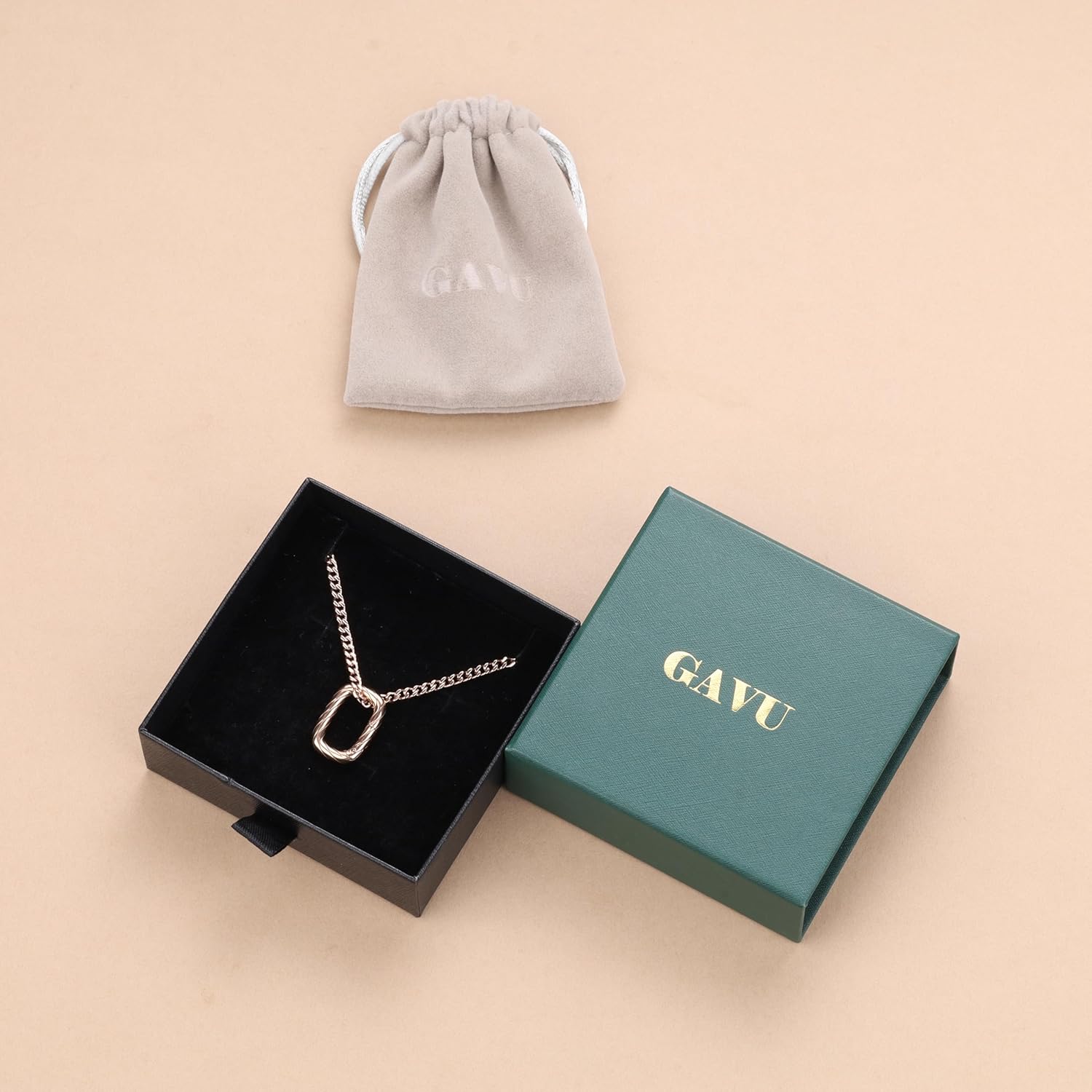 GAVU Ring Holder Necklace for Women, Rectangle Stainless Steel Ring Keeper Necklaces for Women 16"/18"/20" - Image 7