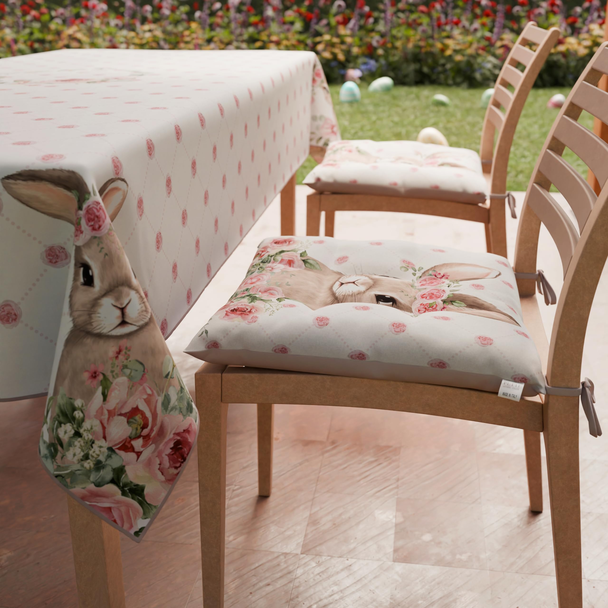 PETTI Artigiani Italiani - Chemin De Table Rectangulaire Tissu Avec Dentelle De Saint-Gall, Cheminée De Table En Coton 40x140 Cm, Bleu Nuit, Accessoires De Cuisine 100% Made In Italy