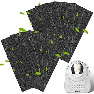 Elesunory 16Pcs Carbon Filters Compatible with Litter-Robot 3, Activated Carbon Filters Compatible with Litter, Thickened Litter-Robot Carbon Filters by Whisker for Absorbs Odor