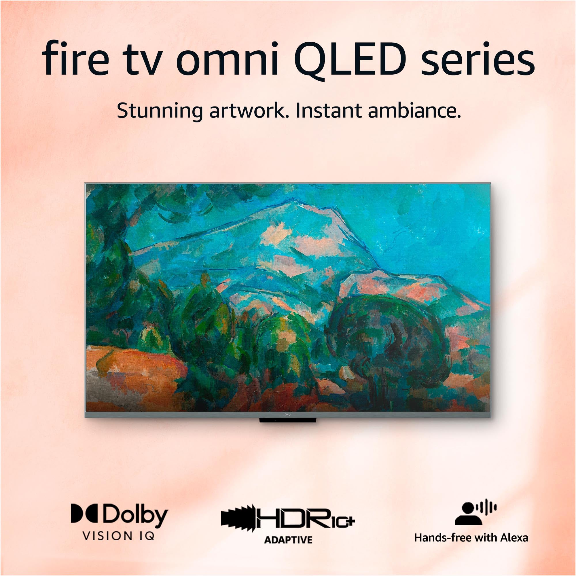 Fire TV 50" Omni QLED Series 4K UHD smart TV, Dolby Vision IQ, Fire TV Ambient Experience, local dimming, hands-free with Alexa