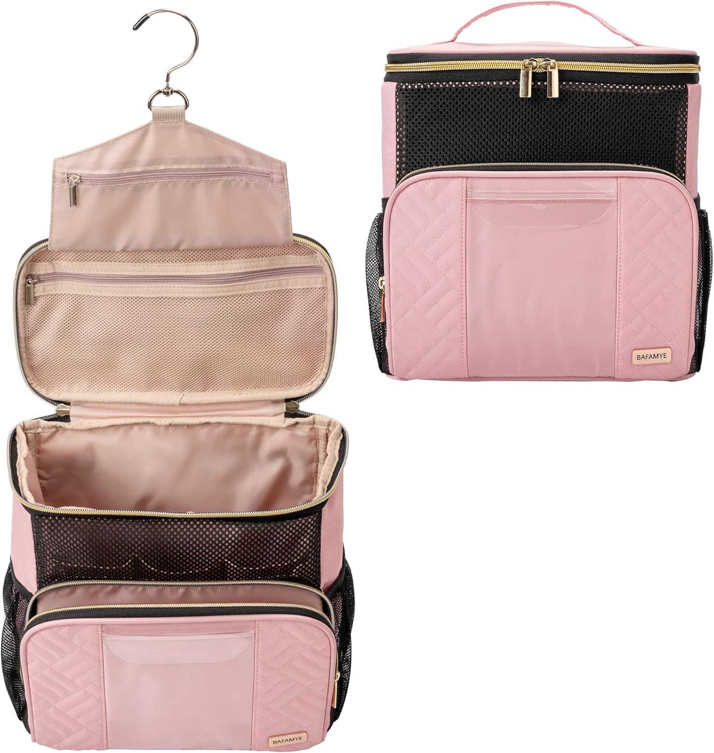 Women’s Hanging Travel Toiletry Bag – Large, Durable, Multipurpose and TSA Approved for the Modern Traveling Woman, Pink
