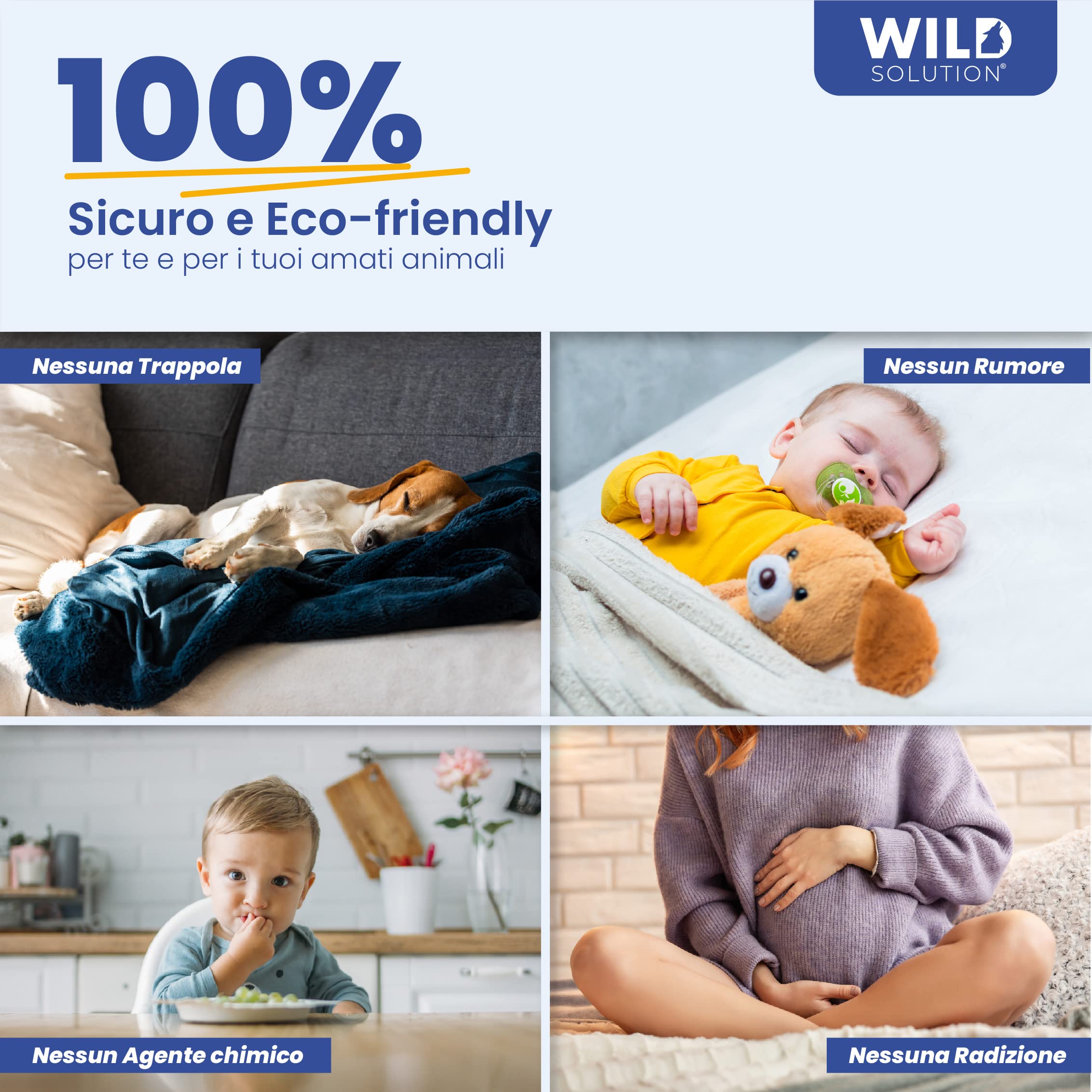 Pest Whisperer - Repellente Ultrasuoni per Topi Professionale - Repellente Topi e Ratti - Dissuasori per Topi - Anti Scarafaggi, Formiche - Potenza Combinata 16W - 2 unità