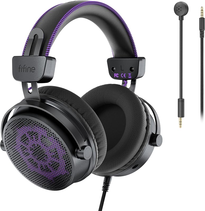 Amplitank HD18 Lite Wired Headphone for Monitoring, Open Back Design | Expansive Soundstage, Large 53mm drivers, Airy Mesh Fabric, Detachable Mic, for PC, Microphone,Soundcard,Gaming Consoles