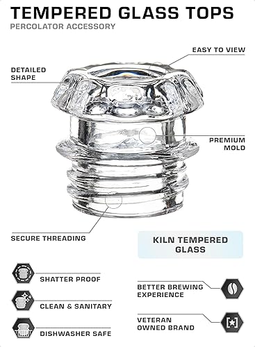 Miniatura 2 de COLETTI Reemplazo superior de vidrio para percolador de café (paquete de 1)