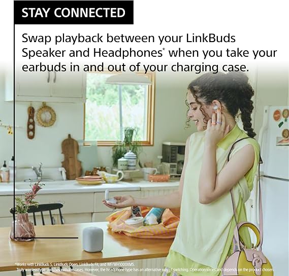 Sony LinkBuds Wireless Portable Bluetooth Speaker, Black