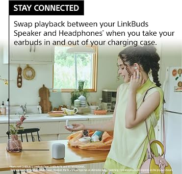 Sony LinkBuds Wireless Portable Bluetooth Speaker, Black