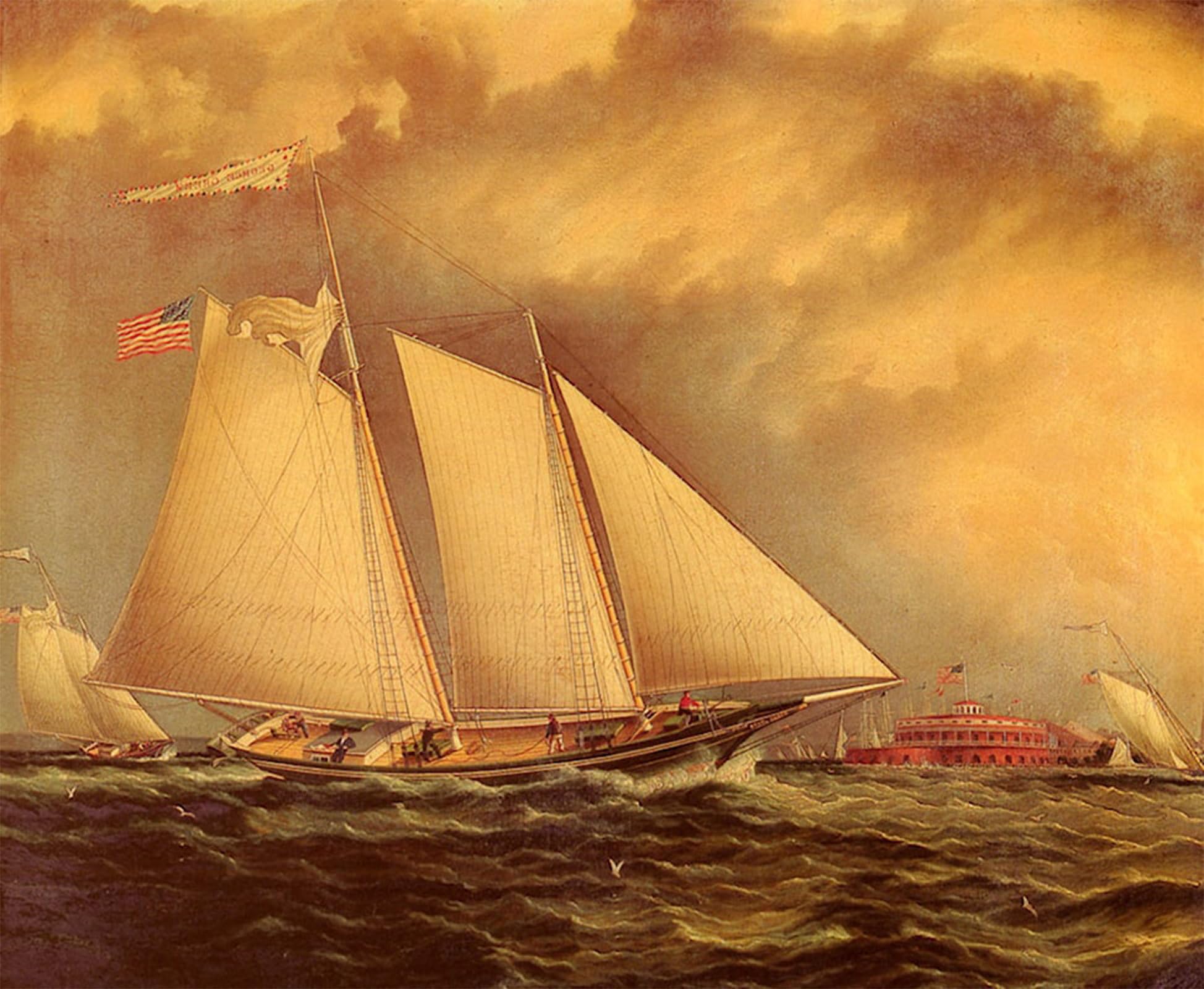 Affiche Impression Prints Toile Peinture Murale Yachting 60x90cm