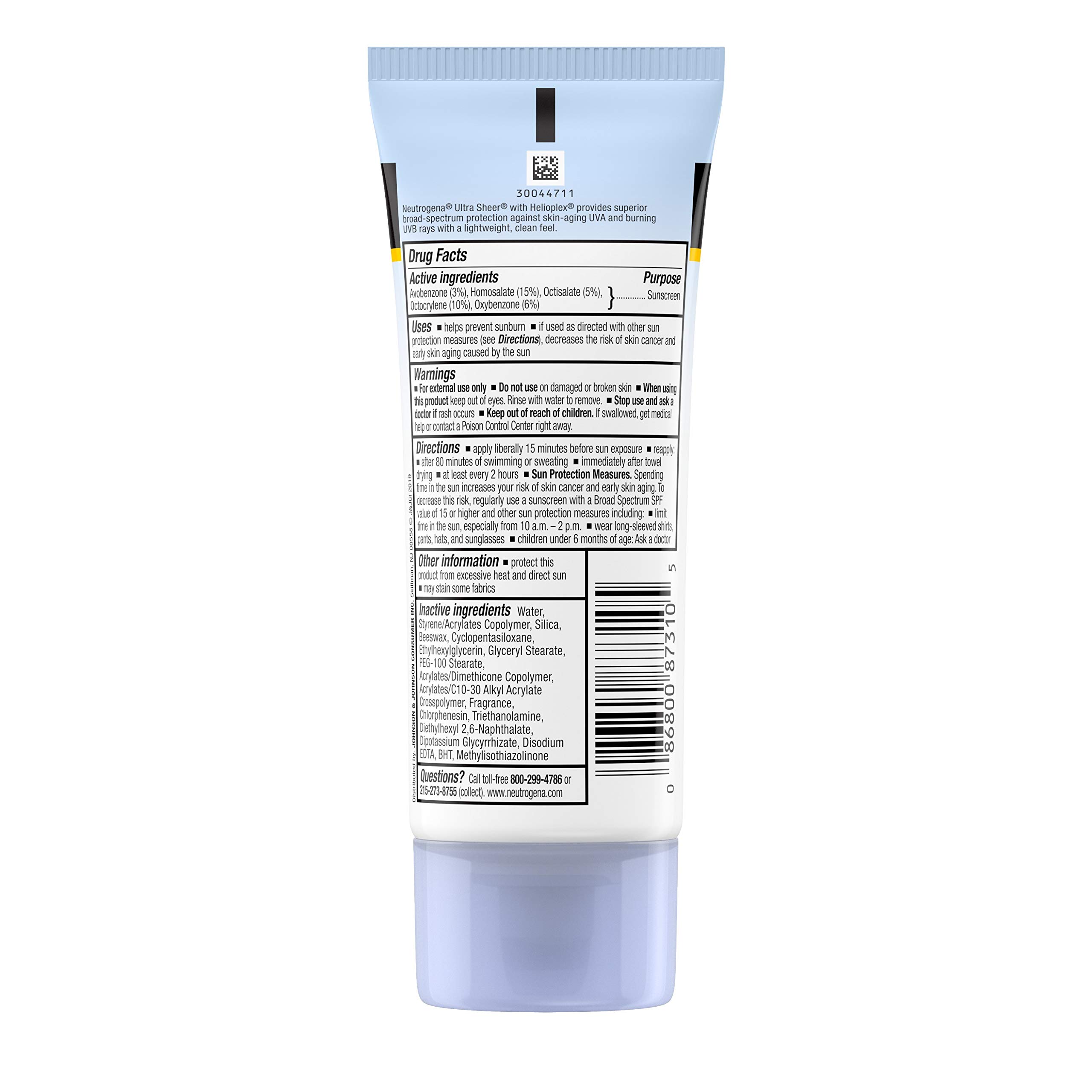 Neutrogena Ultra Sheer DryTouch Water Resistant and NonGreasy