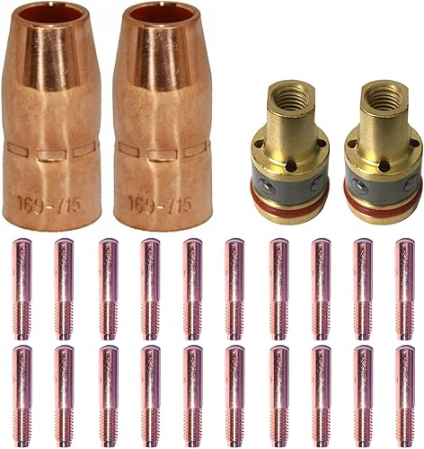 Kit de pistola de soldadura Mig de 0.035 pulgadas para Miller Millermatic M-10, M-15 y Hobart H-9 H-10 20 puntas de contacto 000-068 0.035 pulgadas