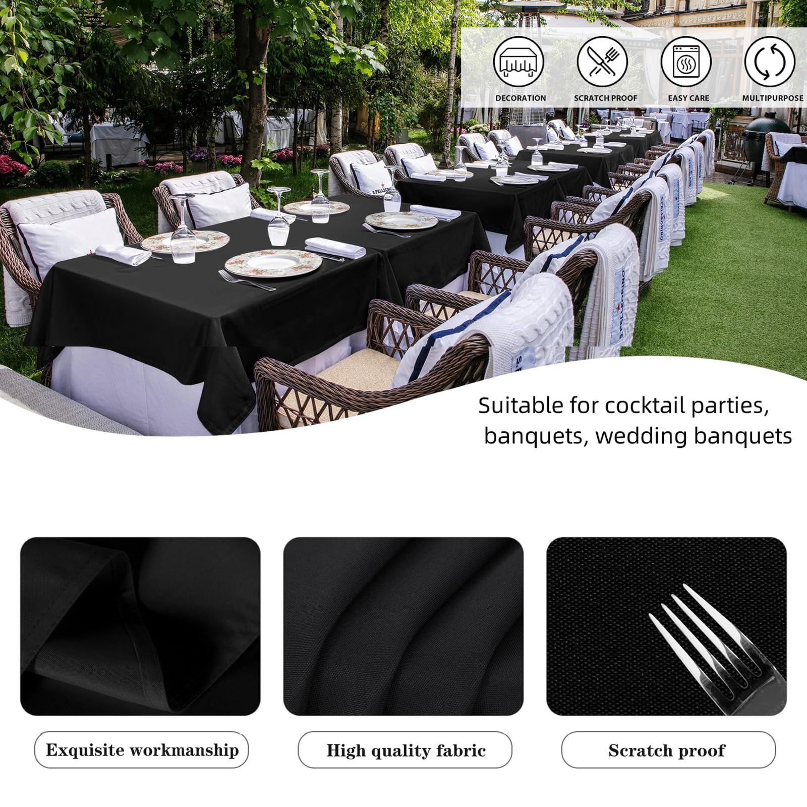 Mantel lavable tela cubierta con diseño clásico para restaurantes y hogar