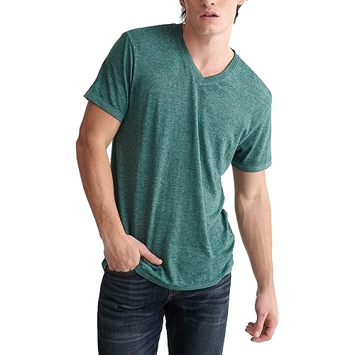 Lucky Brand Men's Venice Burnout V-Neck Tee Shirt