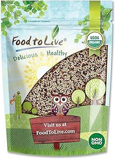 Organic Tri-Color Quinoa, 3 Pounds – Non-GMO, Three-Color Blend of White, Black, and Red Quinoa, Whole Grain, Non-Irradiated, Kosher, Vegan, Sproutable, Sirtfood, Bulk. Good Source of Fiber, Protein