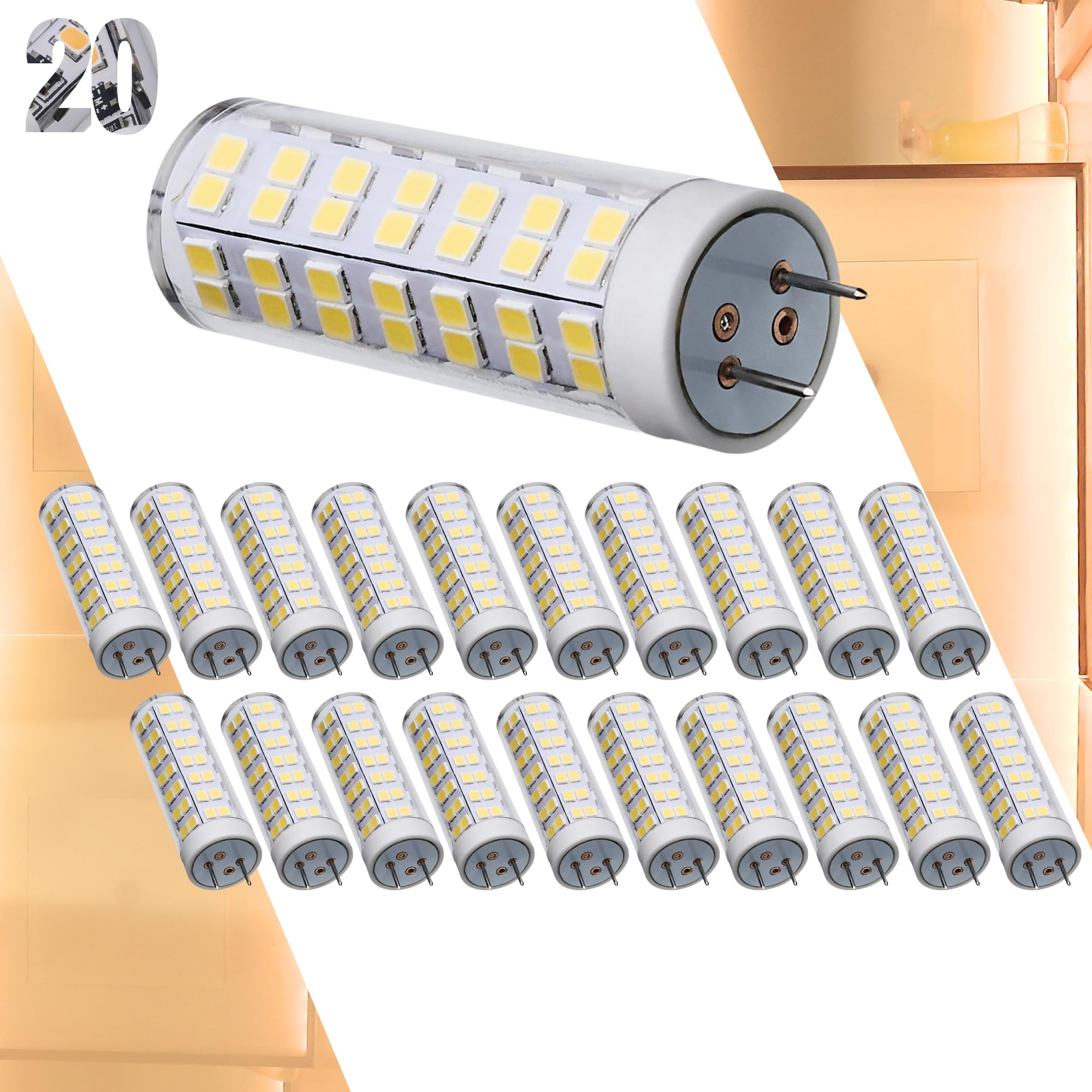 Satco S12327 6 5W Mini LED Bulb 650 Lumens 5000K Natural Light G8 Base Clear Finish 2 52