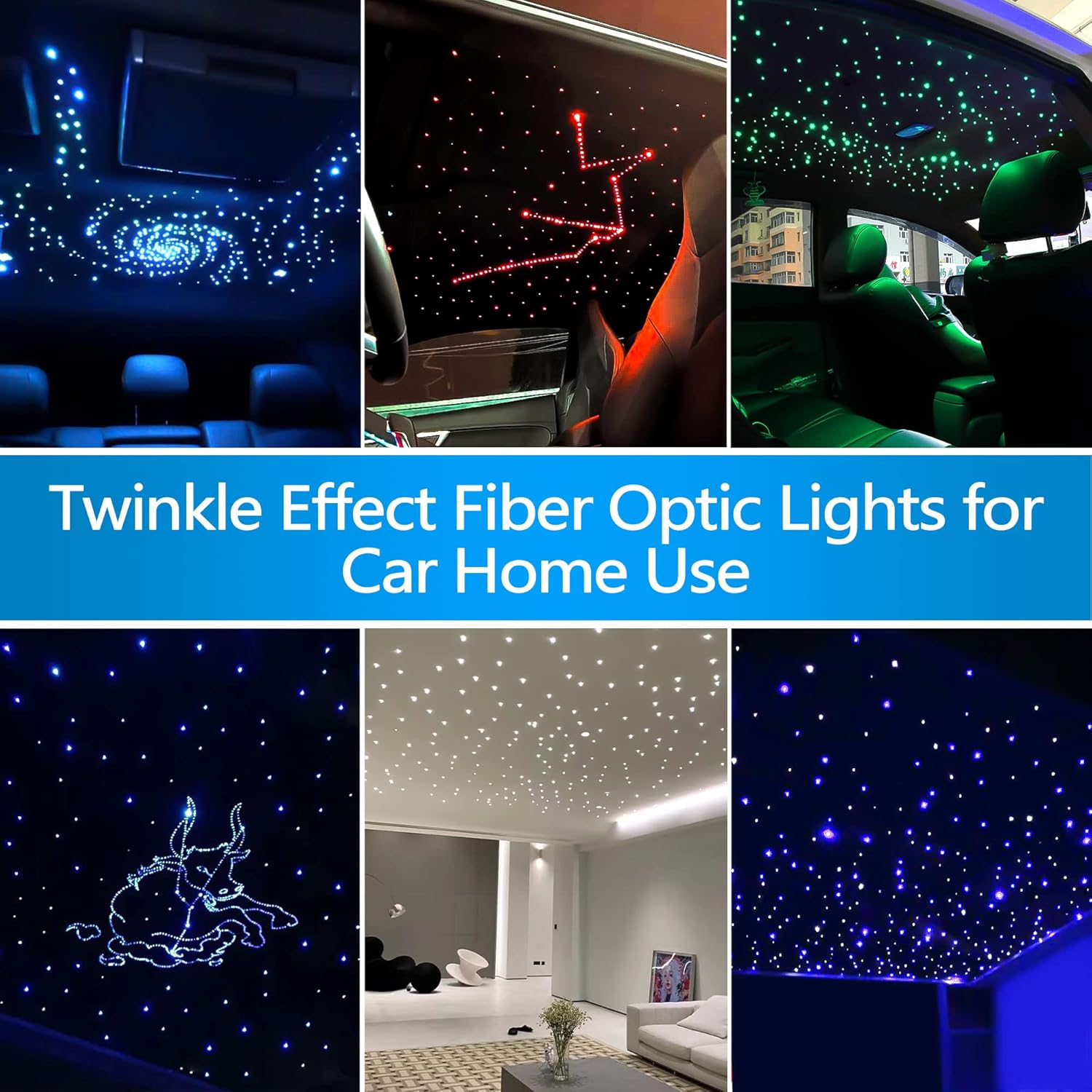 Buy ATOKEE Starlight Headliner Kit, 16W Twinkle Fiber Optic Lights Car