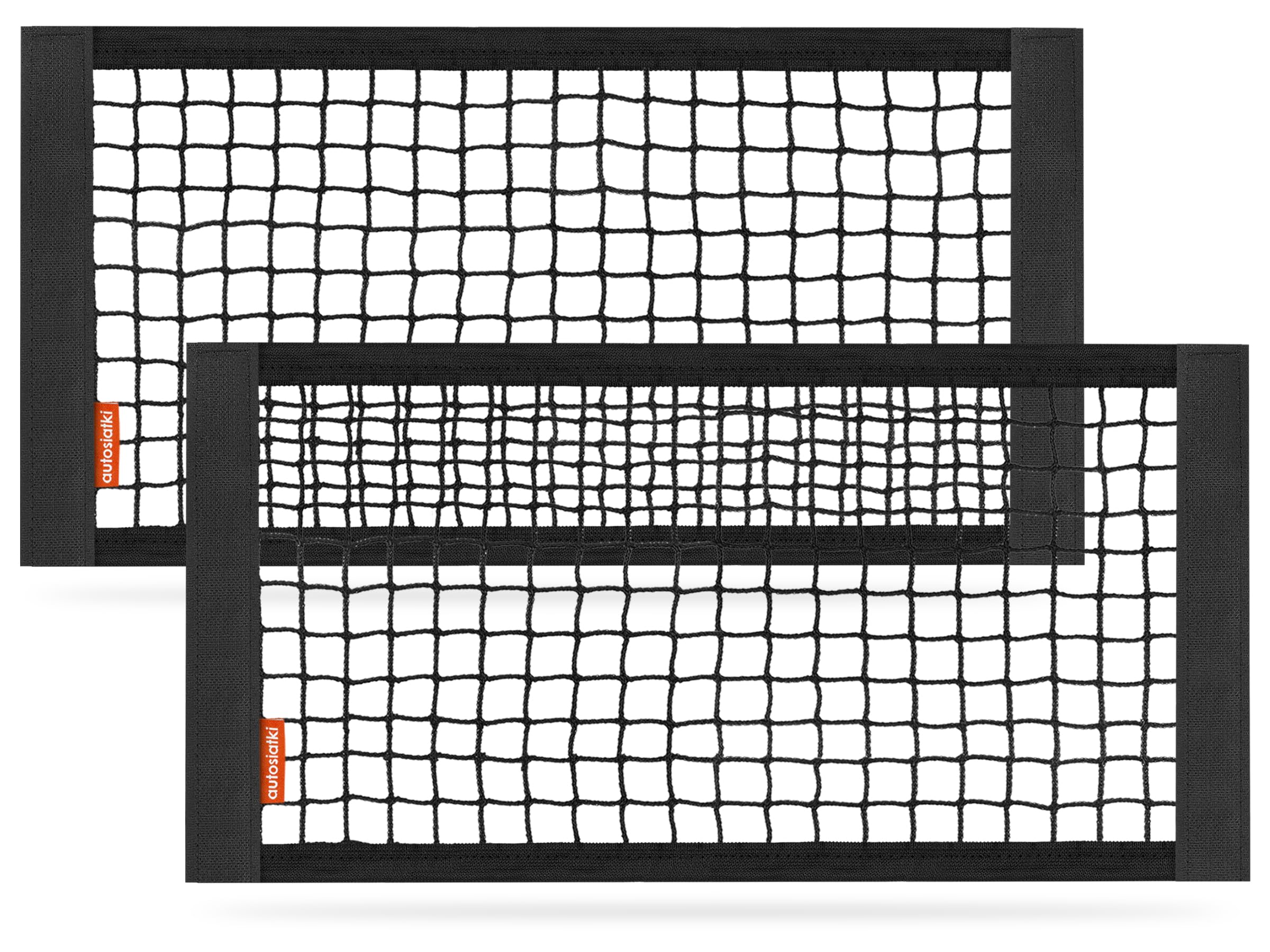 Sac en Filet de Coffre Universel avec Scratch, Sac de Rangement 20 cm x 40 cm, Voiture, Sac en Filet avec Bandes Scratch Solides pour Voiture, Coffre, Filet à Bagages, 2 pièces