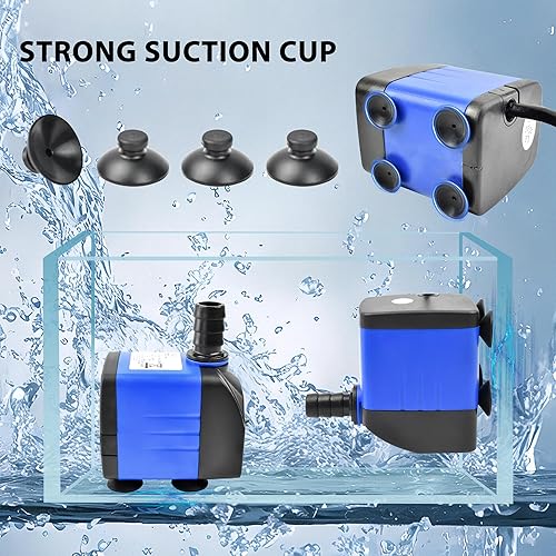 Miniatura 3 de CHANCS Bomba de agua sumergible 10W 158GPH AC 110V FishTank Bomba 4.1ft High Liftfor acuario hidroponía