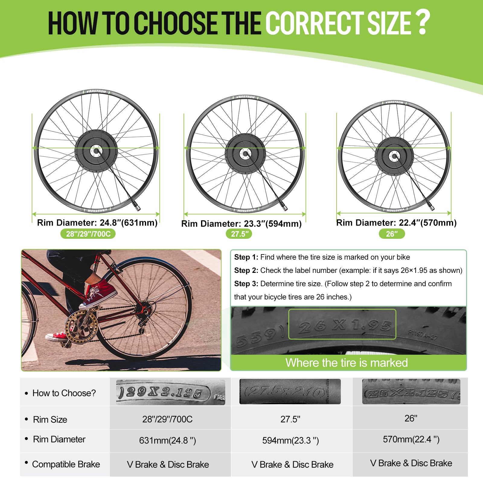 BAFANG 48V-75O G0900 Kit de Conversión para Bicicleta Eléctrica - 26" 27.5" 28" 29" 700C 48V Motor Trasero con Engranajes, Batería, Pantalla LCD y Sensor Pas, Kit Ebike H640