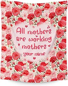 Custom Blanket Gifts for Mom/Wife/Daughter/Sister Name - Pink Blanket to Mom's Gift - Cozy Soft Fleece 30x40 Inch Throw for Festivals Holidays