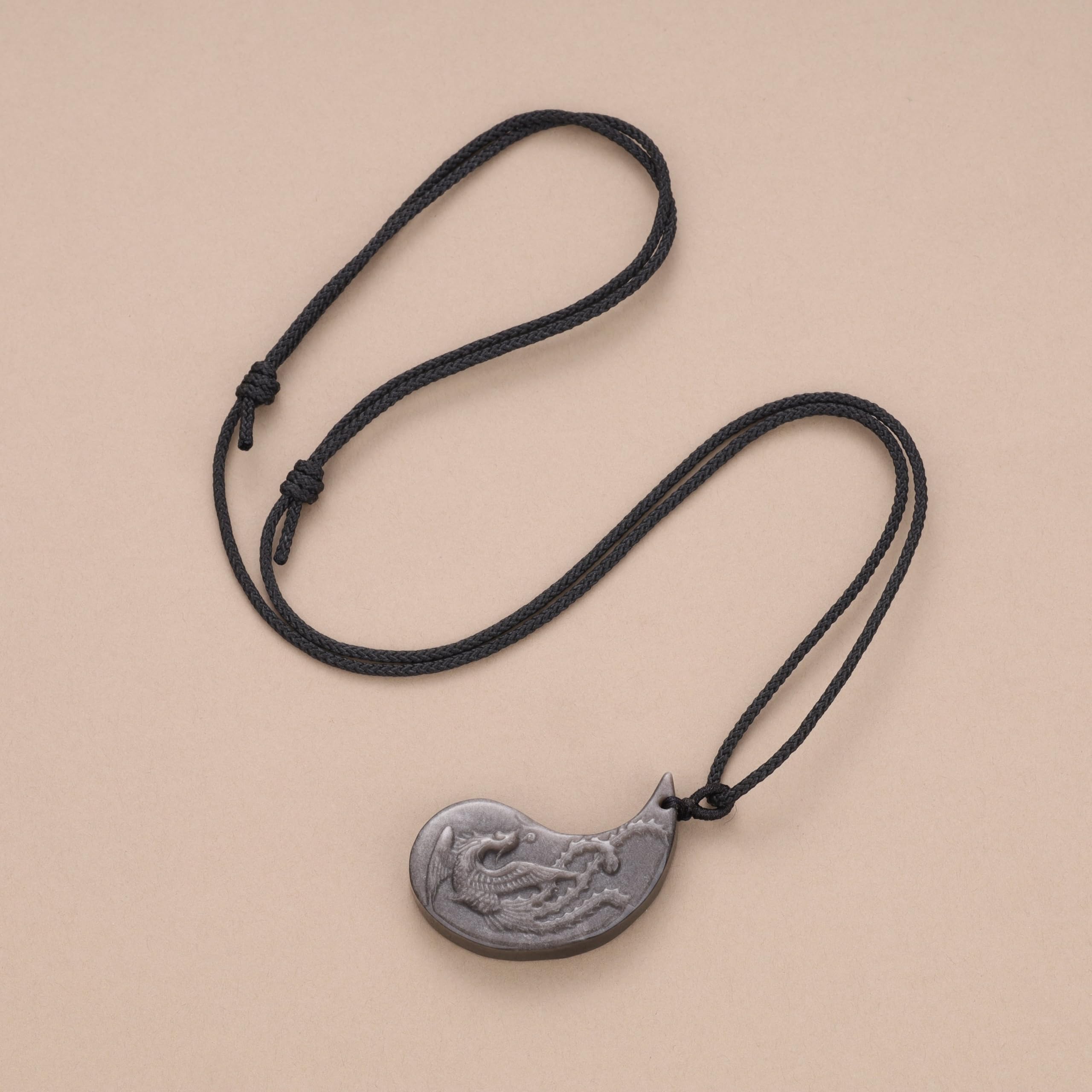 COAI Partnerkette Taichi Yin und Yang Drache und Phönix Gravur Anhänger