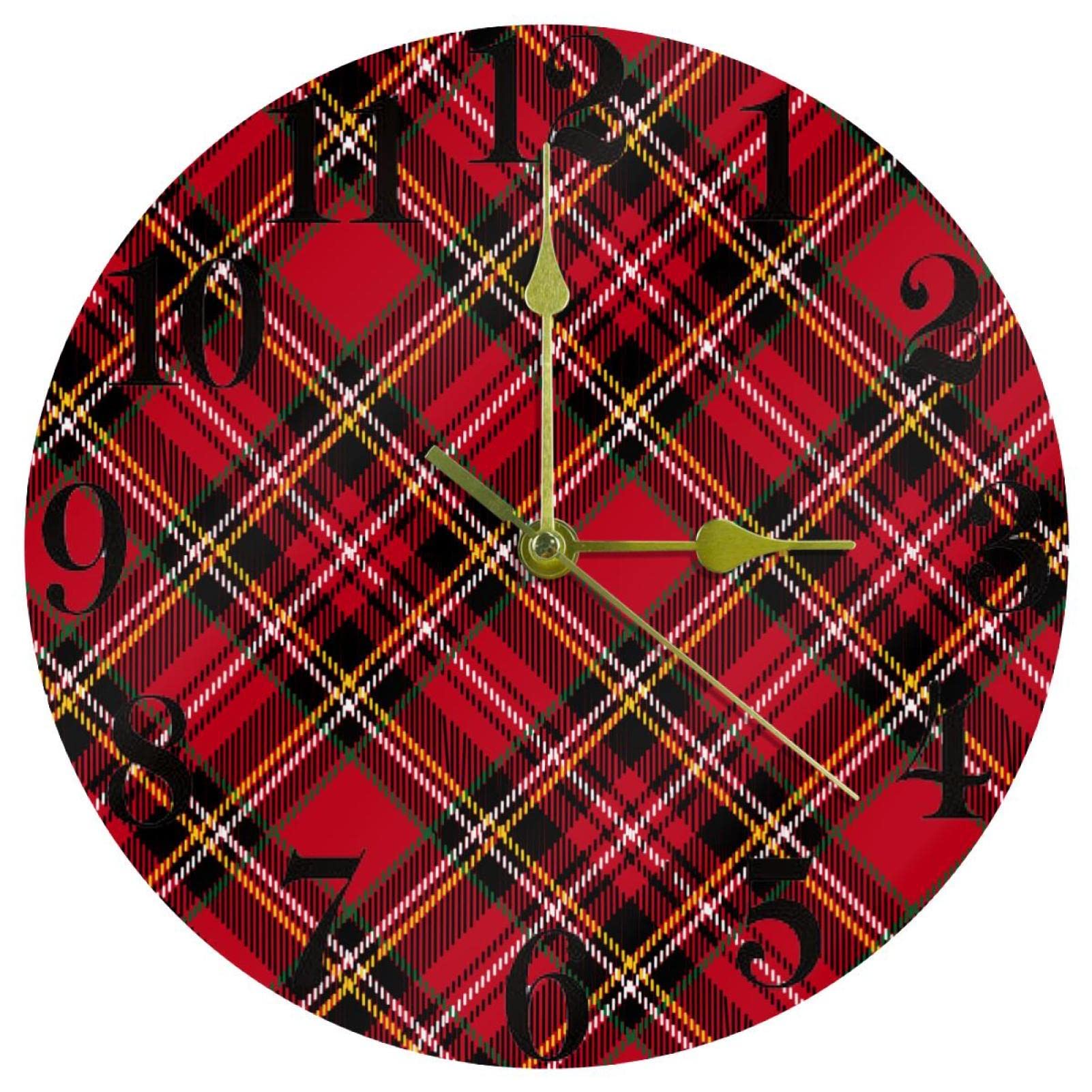 Horloge murale à quartz ronde de 25,4 cm avec mécanisme de haute précision