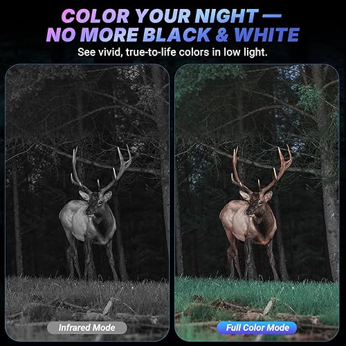 Miniatura 3 de WOSPORTS 4K Night Vision Goggles with 36MP Photo, 1300FT Range, Built-in Flashlight & Compass, 5000mAh Battery, Supports 256GB SD, for Security,