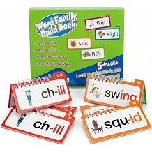 40 Read and Rhyme Flip Books,Phonics Word Family Build Book Learn to Read Phonics Flash Cards,Educational Flash Cards Set for Kids, ABC Letter Sounds and Word Families Vocabulary Learning Cards