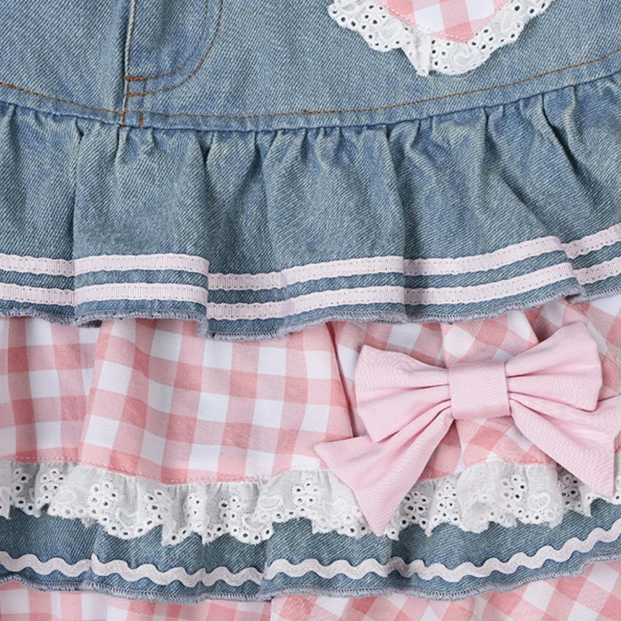 Style Preppy Lolita Kawaii Jupes Douces Mini Femmes Harajuku Mignon Robe de Bal Denim Patineuse Y2K Taille Haute Dentelle gâteau jupes-2-XXL