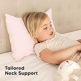 KeaBabies 2-Pack Toddler Pillow 14x20 - Soft Organic Cotton Kids Travel Bed Pillows for Sleeping, School, Nap, Machine Washable, Toddlers 2 to 5, Pillowcase Sold Separately (Mist Pink)