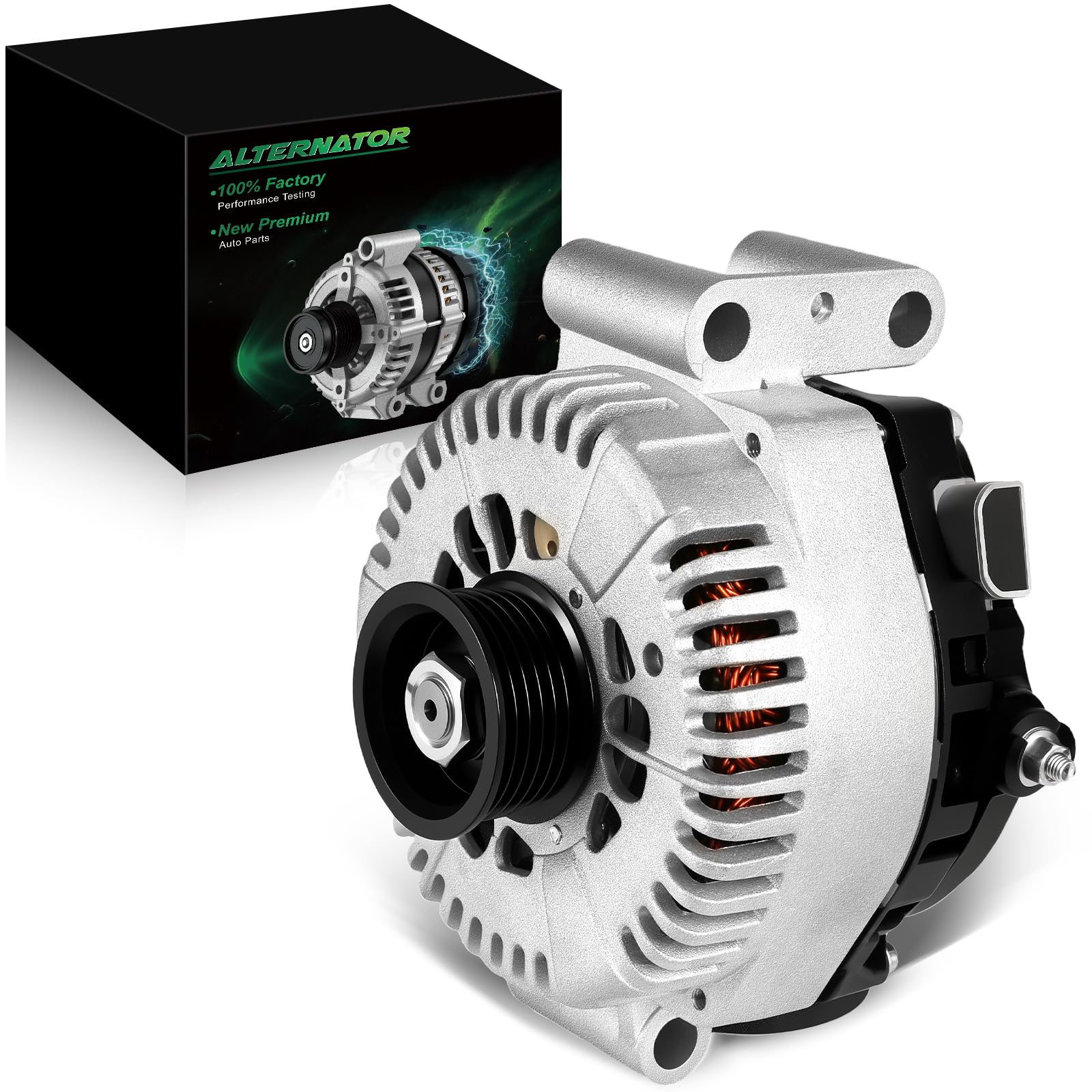 Photo 1 of SZKAIDAG Alternator for:-Honda Odyssey EX EX-L LX Touring 2014-2017 3.5 L V6 GAS, Odyssey SE 2016-2017, 130Amp 12V CW 6-Groove Pulley Replacement OE# 31100-RV0-A11, 11775N, 400-52718R